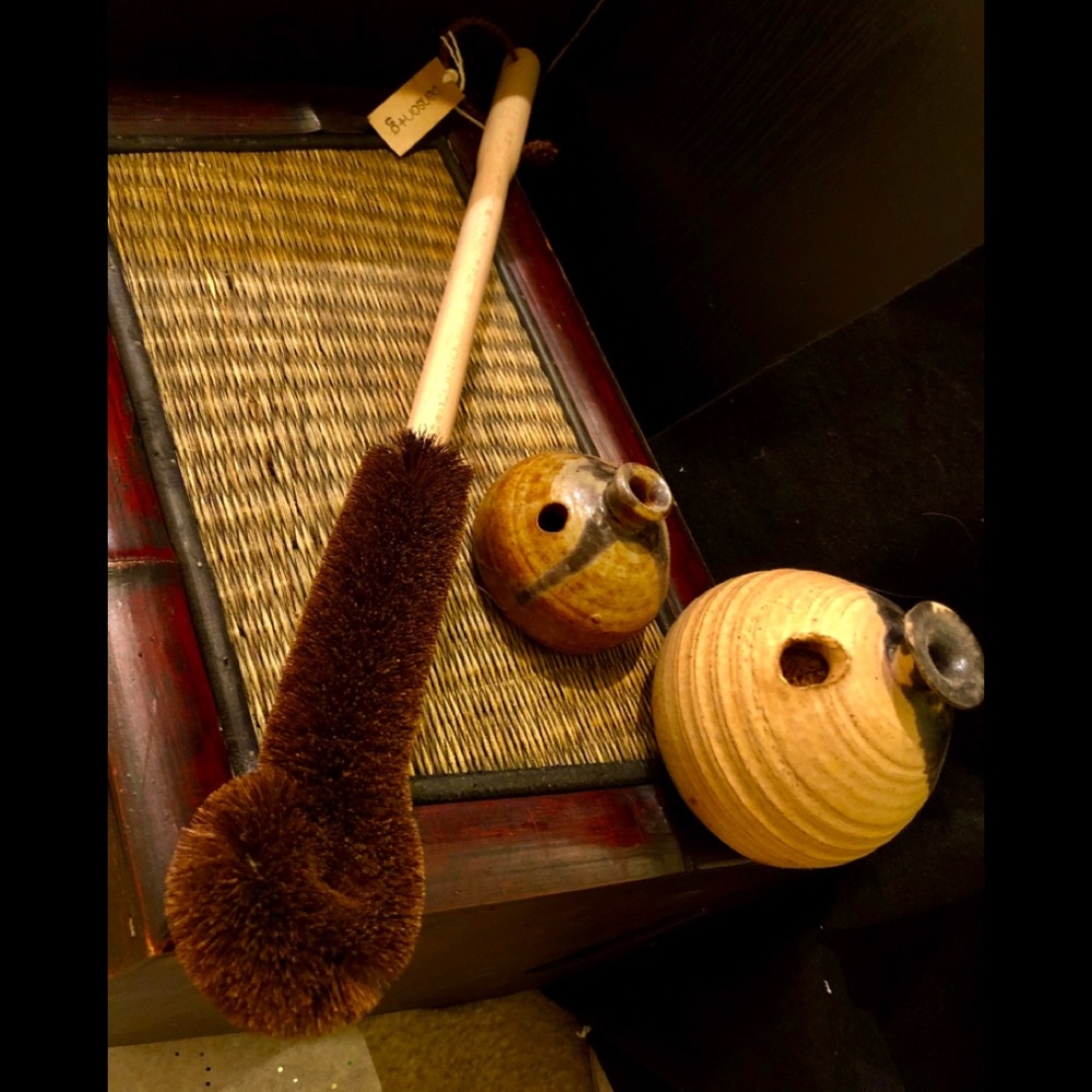 Japanese style Palm fiber cleaning brush